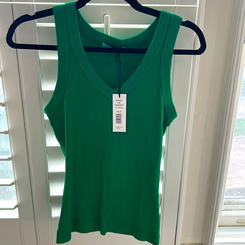 NWT Michael Stars Maya V Neck Tank, Sz XS